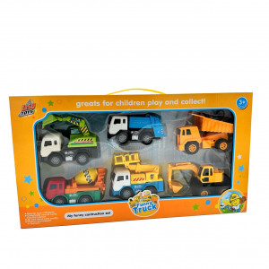 Set 6 Mini Masinute, Betoniera, Excavator, Macara, Buldozer, Basculanta, Cifa - Img 5
