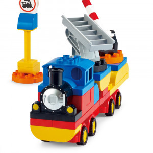 Set de constructii Robot cu figurine. 92 piese, multicolor - Img 5