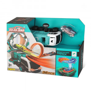 Set masinute Pista cu bucla cu rotatie 360grade, masinuta isi schimba culoarea la apa rece-calda - Img 10