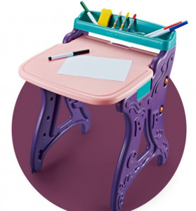 Tabla Magnetica de scris, Multifunctionala, se transforma in masa de scris, scaunel inclus