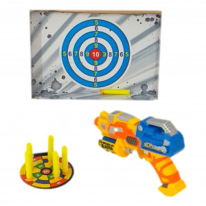 Arma de jucarie Pistol Blaster, 6 proiectile si tinta incluse - Img 10