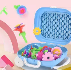 Gradina Creativa cu flori, Set joc de constructii forma Troller, - Img 6