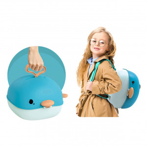 Jucarie de rol, trusa de doctor 4 in1 tip rucsac, geanta si birou "Balena Minunata", 39 accesorii incluse, portabil, bleu - Img 5