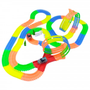 Pista flexibila Glow in the dark 528 Piese Neon lumineaza in intuneric - Img 7