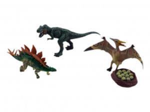 Set 3 Figurine Dinozauri, Aspect Realist,Jurassic World, Accesorii roca - Img 4