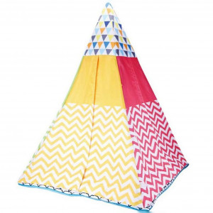 Set Cort de joaca pentru bebelusi, cu saltea pufoasa, stil indian Teepee - Img 6