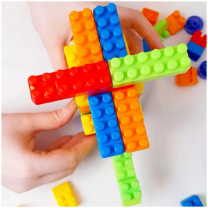 Set Cuburi pentru Construit 245 piese, Multi Color - Img 3