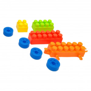 Set Cuburi pentru Construit 82 piese, Multi Color - Img 9