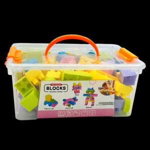 Set Cuburi pentru Construit "Universul printeselor", 74 piese, multicolor - Img 18
