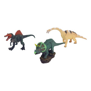 Set Figurine Dinozauri Mini, Aspect Realist Jurassic World, Accesorii roca, multicolor - Img 2
