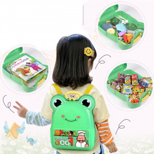 Set joaca rol, Bucatarie tip Ghiozdan, forma broscuta, accesorii incluse, Verde - Img 2