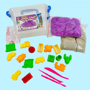 Set Nisip kinetic magic modelator, 1kg cu forme si accesorii - Img 14