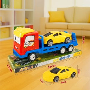 Camion de remorcare inertiala cu masini, cabina rosu - Img 2