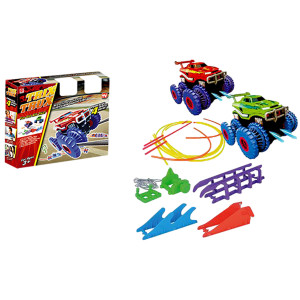 Circuit pista masini Trix Trux 2 masinute merg pe sfoara, Multicolor - Img 1