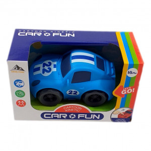Masina frictiune Car Fun, Lumini si sunete, 18M+, Albastru - Img 6