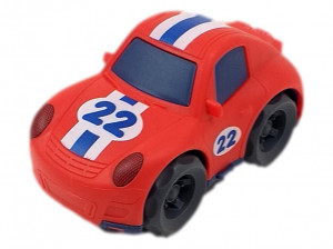 Masina frictiune Car Fun, Lumini si sunete, 18M+, Rosu - Img 1