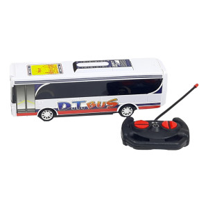 Masinuta Autobuz cu telecomanda, muzica si lumini, scara 1:30, Alb - Img 9