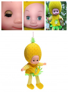 Papusa muzicala Ananas, bumbac 36cm, 3 melodii pentru copii - Img 2