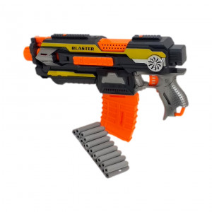 Pistol jucarie cu sunete si lumini, 20 gloante, multicolor - Img 5