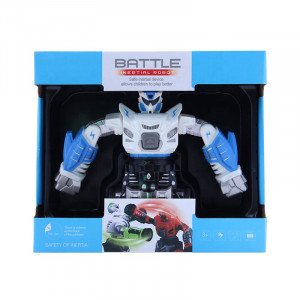 Robot inteligent Razboinic de lupta, Efecte Luminoase si Sonore, alb - Img 6