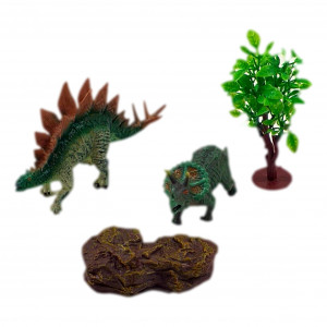 Set 2 Figurine Dinozauri, Aspect Realist, Accesorii Jurassic World, accesoriu roca - Img 5