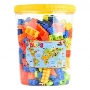 Set Cuburi pentru Construit 245 piese, Multi Color - Img 4