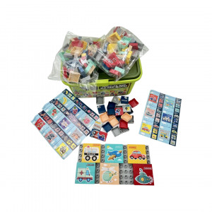 Set Cuburi pentru Construit, 3 puzzle-uri, 146 piese - Img 4