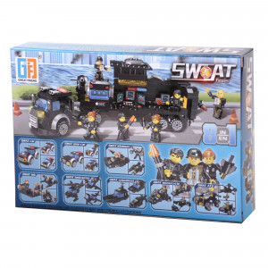 Set de constructie, Swat Troops, Masina Politie, 72 Piese, Multiple Modele 3 in 1 - Img 3