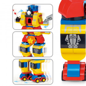 Set de constructii Robot cu figurine. 92 piese, multicolor - Img 3