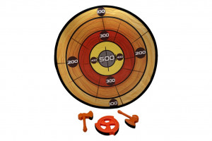 Set Joc de tinta Darts din plastic pentru copii cu secure de interior sau exterior, multicolor, 2 in 1 - Img 3