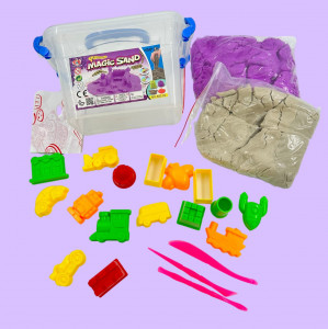 Set Nisip kinetic magic modelator, 1kg cu forme si accesorii - Img 4