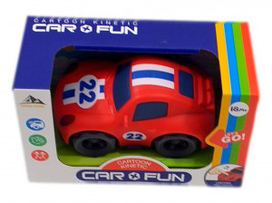 Masina frictiune Car Fun, Lumini si sunete, 18M+, Rosu - Img 2