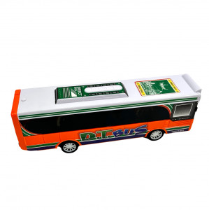 Masinuta Autobuz cu telecomanda, muzica si lumini, scara 1:30, Portocaliu - Img 11