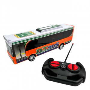 Masinuta Autobuz cu telecomanda, muzica si lumini, scara 1:30, Portocaliu - Img 13