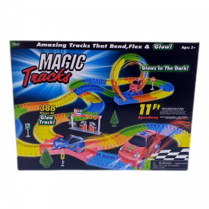 Pista magica flexibila Glow in the dark 388 Piese Neon lumineaza in intuneric - Img 4