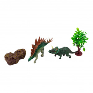 Set 2 Figurine Dinozauri, Aspect Realist, Accesorii Jurassic World, accesoriu roca - Img 2