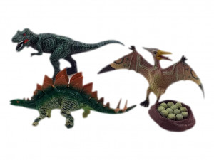 Set 3 Figurine Dinozauri, Aspect Realist,Jurassic World, Accesorii oua dinozaur - Img 1