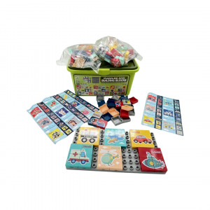 Set Cuburi pentru Construit, 3 puzzle-uri, 146 piese - Img 2
