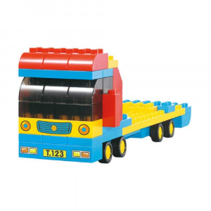 Set de constructii Autobuz cu 2 figurine,119 piese, milticolor - Img 11