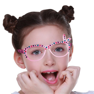 Set de creatie Ochelari, include 4 ochelari, cristale si benzi desene cu adeziv - Img 1