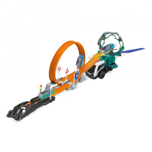 Set masinute Pista cu bucla cu rotatie 360grade, masinuta isi schimba culoarea la apa rece-calda - Img 5