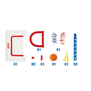 Set mini Panou cos de baschet suspendat, mini minge inclusa, Multicolor - Img 9