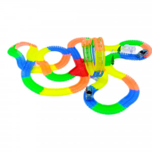 Pista magica flexibila Glow in the dark 388 Piese Neon lumineaza in intuneric - Img 3