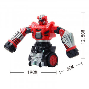 Robot inteligent Razboinic de lupta, Efecte Luminoase si Sonore, Rosu - Img 2