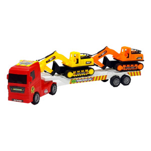 Set 3 masinute, 1xTrailer frictiune 2 xmini masini, cabina Rosu - Img 10