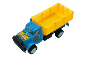Set Camion de jucarie cu trailer tractare si camion cu remorca, Galben - Img 12