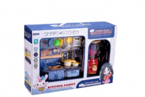 Set mini bucatarie pentru copii cu blender si accesorii, albastru - Img 2