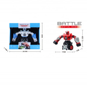 Robot inteligent Razboinic de lupta, Efecte Luminoase si Sonore, Rosu - Img 3