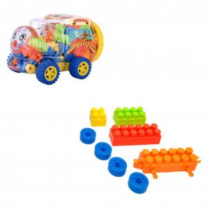 Set Cuburi pentru Construit 82 piese, Multi Color - Img 7