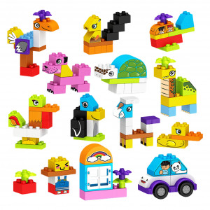 Set Puzzle pentru copii Creativ Set cuburi de constructie, ansamblu Fun DIY, 180 piese - Img 3